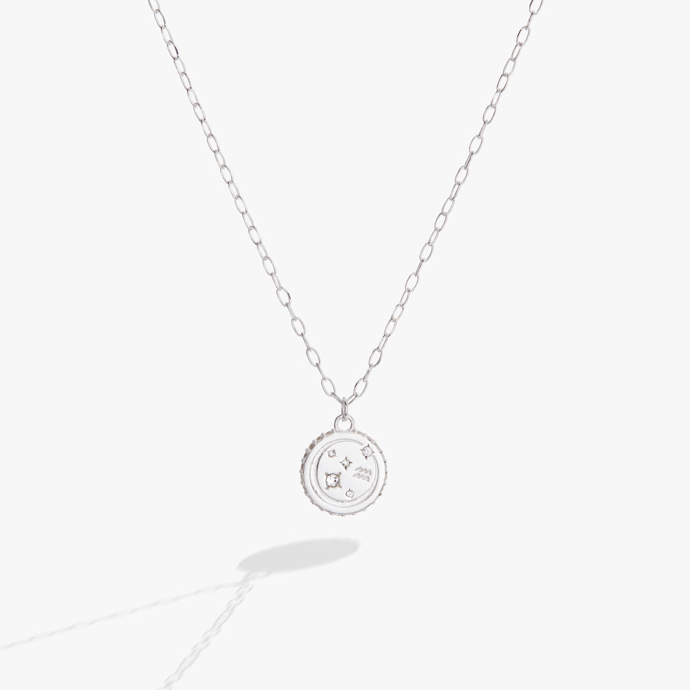 Aquarius Zodiac Precious Necklace, Necklaces, $ 88.00, A Moment Of Now™