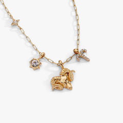 Aries Zodiac Charm Cluster Necklace, Necklaces, $ 54.00, A Moment Of Now™