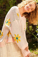 Pink Mojito V-Neck Chenille Sweater - Effortless Style, Sweaters, $ 58.00, A Moment Of Now™