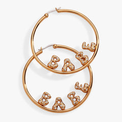 'Babe' Bubble Crystal Hoop Earrings, Earrings, $ 38.00, A Moment Of Now™
