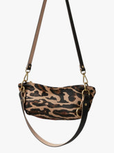 Baby Blair Shoulder Bag, Leopard Print Calf Hair-Black Leather