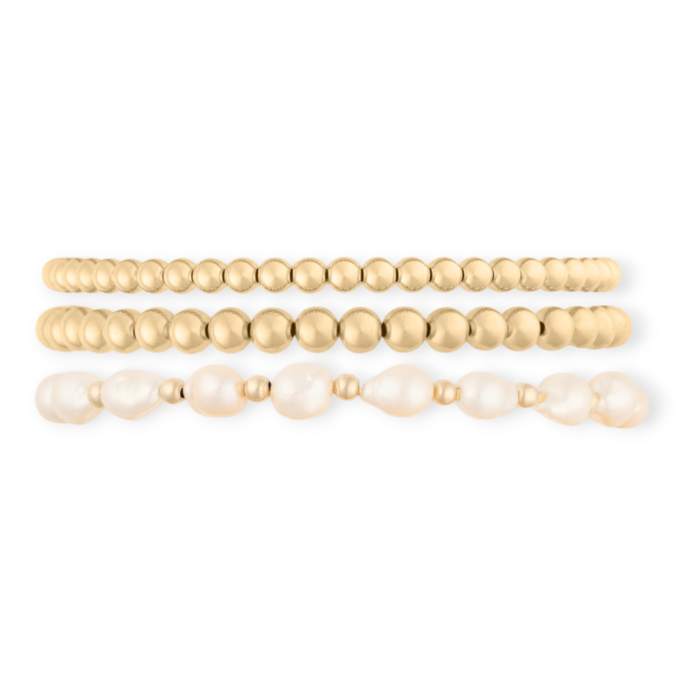 baroque juno bracelet triple stack (4+5+7mm), Bracelets, $ 192.00, A Moment Of Now™