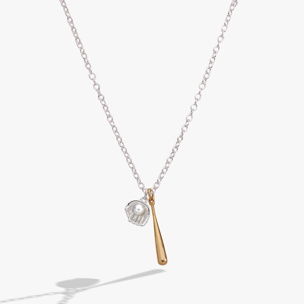 Baseball Duo Charm Pendant Necklace, Necklaces, $ 44.00, A Moment Of Now™