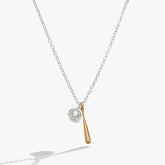 Baseball Duo Charm Pendant Necklace