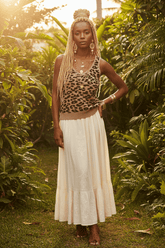 Taupe Leopard Knitted V-Neck Tank Top | Fashion Boutique Clothing, Tank Tops, $ 46.00, A Moment Of Now™