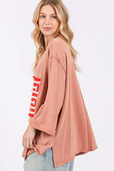 Indian Pink American Flag T-Shirt | Casual Charm, T-shirts, $ 59.00, A Moment Of Now™