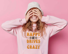 Be Happy Hoodie - Unisex Graphic Hoodie, Hoodies, $ 47.50, A Moment Of Now™
