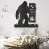 Bigfoot Custom Name, House Number, Message Metal Steel Wall Decor Personalized Gift