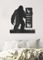 Bigfoot Custom Name, House Number, Message Metal Steel Wall Decor Personalized Gift