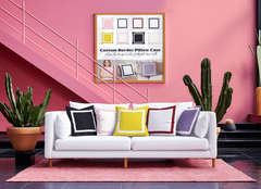 Border Pillow Cover | Custom Decorative Accent Throw Pillow Case, Pillow Covers, $ 55.00, A Moment Of Now™