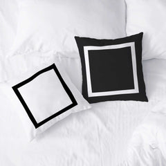 Black Border Solid White Premium Decorative Accent Throw Pillow Cushion, Pillows, $ 55.00, A Moment Of Now™