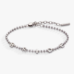 "Bride" Crystal Tennis Bracelet, Bracelets, $ 38.00, A Moment Of Now™