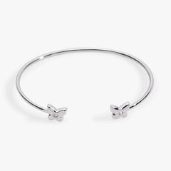 Puffy Butterfly Crystal Flex Cuff Bracelet, Bracelets, $ 18.00, A Moment Of Now™