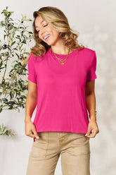 Solid Casual Round Neck Short Sleeve T-Shirt - Shop Now, T-shirts, $ 19.00, A Moment Of Now™