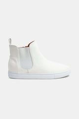 White Faux Suede High Top Sneakers | Stylish Comfort, Sneakers, $ 35.00, A Moment Of Now™