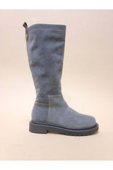 UNA-LONG BOOTS: Stylish Suede Block Heel Footwear, Boots, $ 72.95, A Moment Of Now™