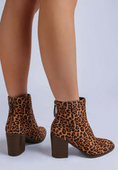 Lunara Leopard Print Block Heel Boots - Stylish Comfort, Boots, $ 99.00, A Moment Of Now™