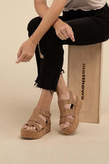 AMENDA-S Nude Brown Platform Wedge Sandals, Sandals, $ 35.95, A Moment Of Now™