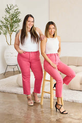 Sunkissed Pink Crop Dylan Tummy Control Jeans, Jeans, $ 59.00, A Moment Of Now™