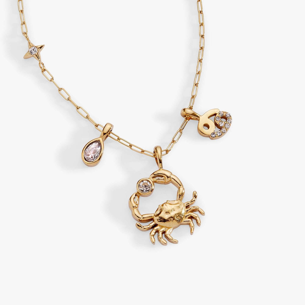 Cancer Zodiac Charm Cluster Necklace, Necklaces, $ 54.00, A Moment Of Now™
