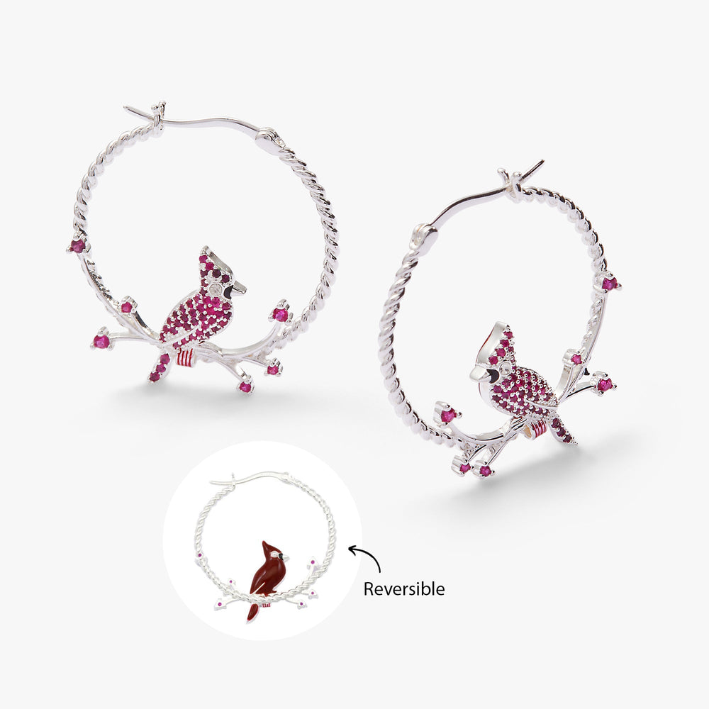 Cardinal Reversible Hoop Earrings, Earrings, $ 38.00, A Moment Of Now™