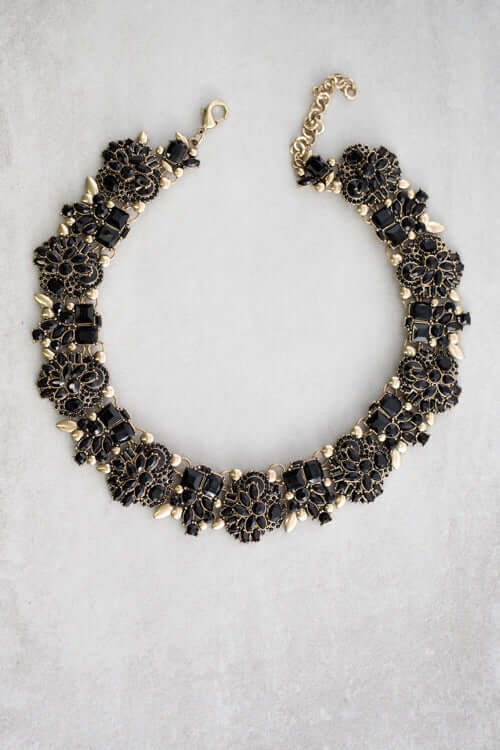 Bree Black Collar Necklace | Bold Elegance, Necklaces, $ 25.00, A Moment Of Now™