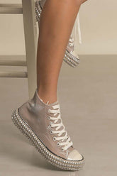 D-Chantel High Top Studded Sneakers - Trendy & Bold, sneakers, $ 55.00, A Moment Of Now™
