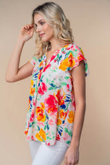 Colorful Plus Size Floral Woven Top - Chic & Versatile, Tops, $ 43.00, A Moment Of Now™