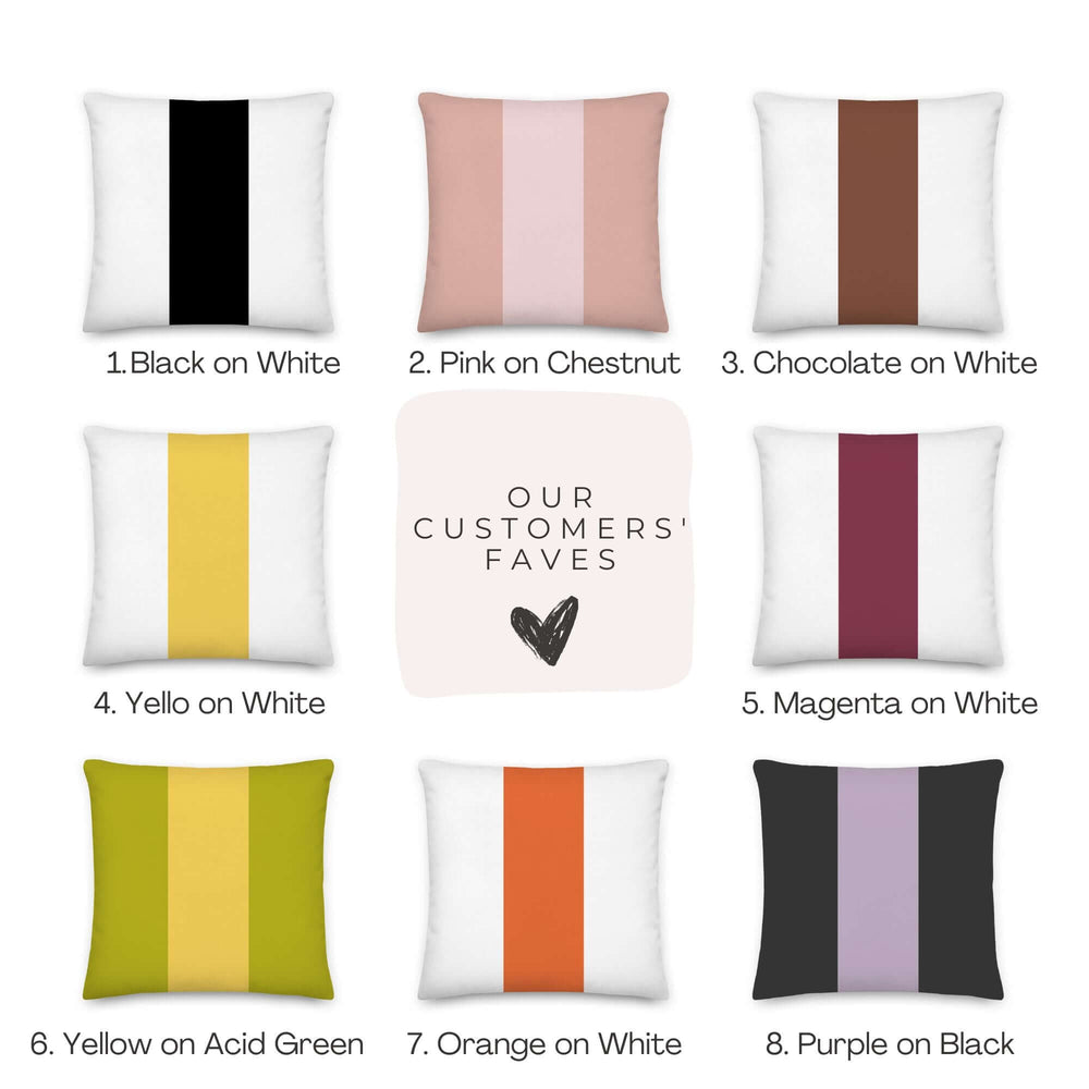 Custom Center Color Block Decorative Throw Pillow Accent Cushion | Boutique In USA, Throw Pillows, $ 45.00, A Moment Of Now™