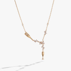 Champagne Pearl & Crystal Pendant Necklace, Necklaces, $ 44.00, A Moment Of Now™