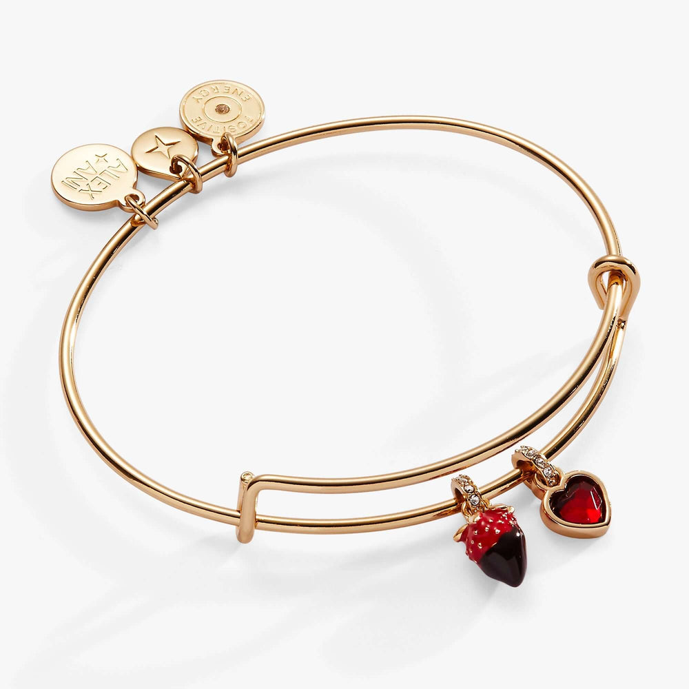 Chocolate-Covered Strawberry Duo Charm Bangle, Bracelets, $ 34.00, A Moment Of Now™