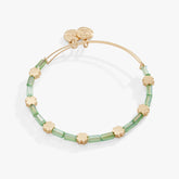 Clover + Crystal Accent Beaded Bangle Bracelet, Bracelets, $ 28.00, A Moment Of Now™