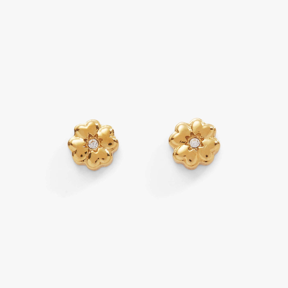 Four-Leaf Clover Mini Stud Earrings, Earrings, $ 28.00, A Moment Of Now™