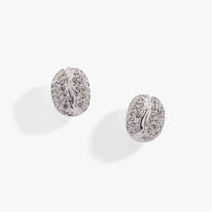 Coffee Bean Pave Crystal Stud Earrings, Earrings, $ 28.00, A Moment Of Now™