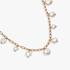 Coin Pearl Shaky Necklace | Boutique In USA, Necklaces, $ 29.90, A Moment Of Now™