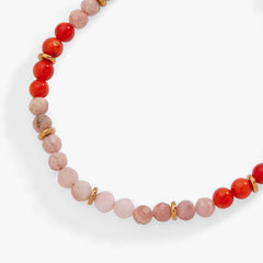 Coral Ombre Semi-Precious Beaded Anklet, Anklets, $ 38.00, A Moment Of Now™