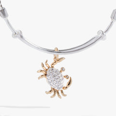 Textured Crab Charm Bangle, Bracelets, $ 38.00, A Moment Of Now™