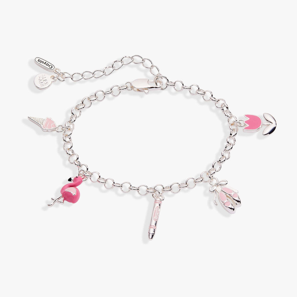 Crayola Fan Favorites Tickle Me Pink Charm Bracelet, Bracelets, $ 48.00, A Moment Of Now™