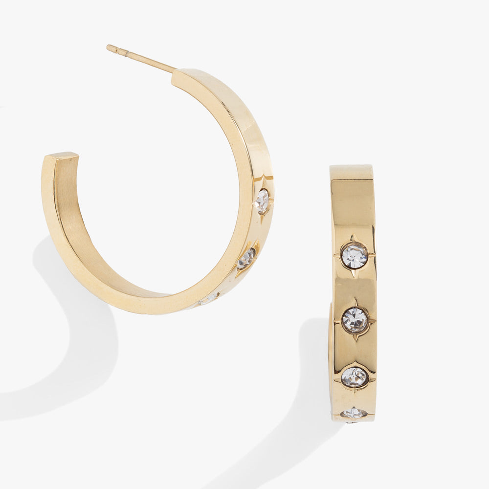 Crystal Accent Hoop, Earrings, $ 24.90, A Moment Of Now™