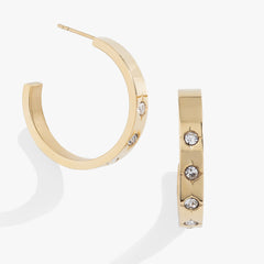 Crystal Accent Hoop, Earrings, $ 24.90, A Moment Of Now™
