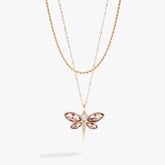 Crystal Dragonfly Double Layer Necklace | Boutique In USA, Necklaces, $ 58.00, A Moment Of Now™