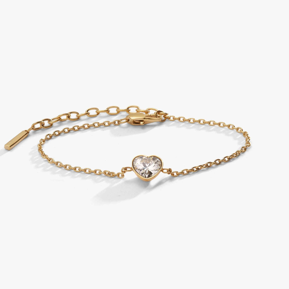 Crystal Heart Inline Bracelet, Bracelets, $ 23.90, A Moment Of Now™