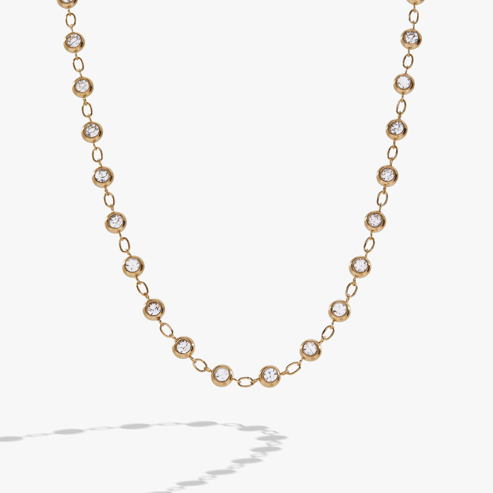 Crystal Pebble Chain Necklace, Necklaces, $ 59.90, A Moment Of Now™