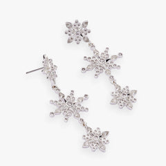 Crystal Snowflake Linear Earrings, Earrings, $ 48.00, A Moment Of Now™