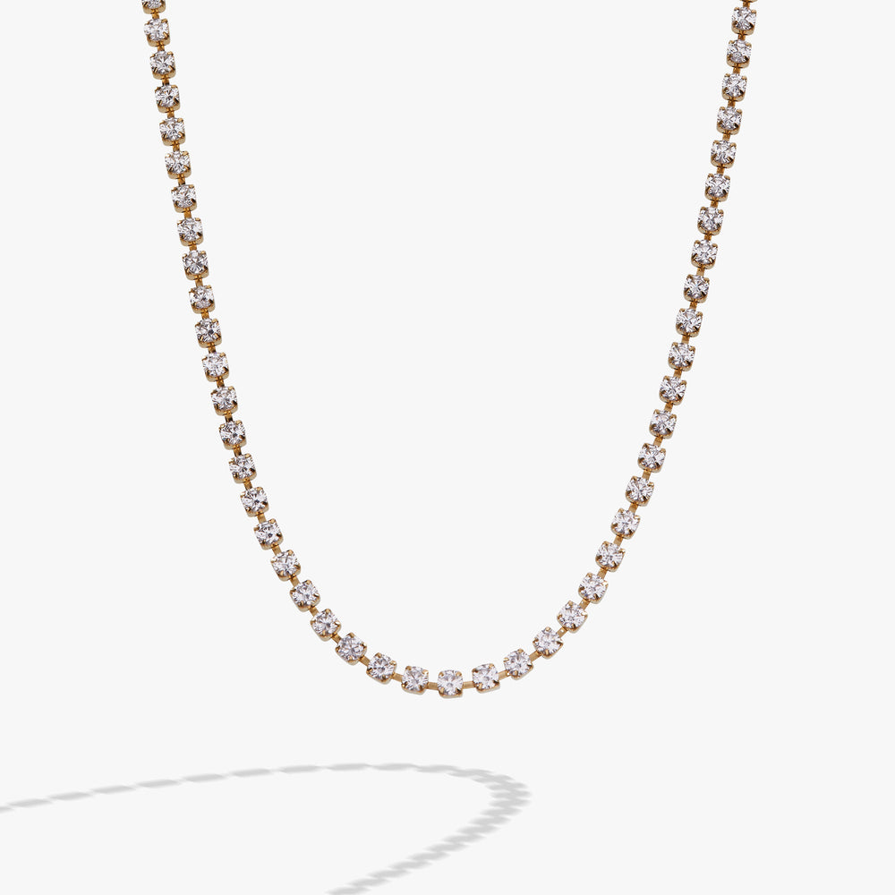 Crystal Tennis Chain Necklace, Necklaces, $ 23.90, A Moment Of Now™