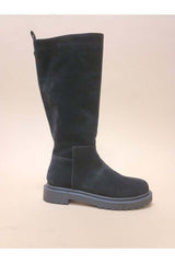 UNA-LONG BOOTS: Stylish Suede Block Heel Footwear, Boots, $ 72.95, A Moment Of Now™