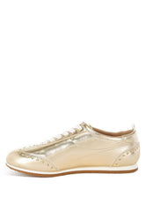 Yorika Gold Studded Metallic Pleather Sneakers, Sneakers, $ 87.95, A Moment Of Now™