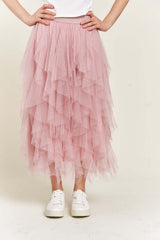 Plus Layer Polka Dot Mesh Lined A-Line Midi Skirt, Skirts, $ 62.00, A Moment Of Now™