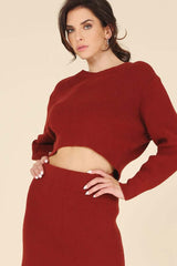 Ribbed knit crop top and skirt set, Clothing Set, $ 54.95, A Moment Of Now™
