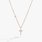 Cross Delicate Pave Crystal Pendant Necklace | Boutique In USA, Necklaces, $ 78.00, A Moment Of Now™